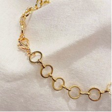 Gold vermeil Circle chain necklace